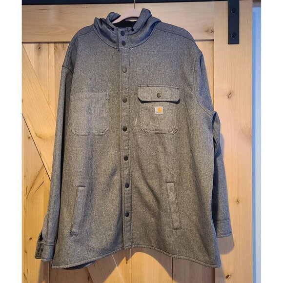 Carhartt Rain Defender Hooded Jacket Heavyweight Gray Men 3XL Relaxed 105022 BKH